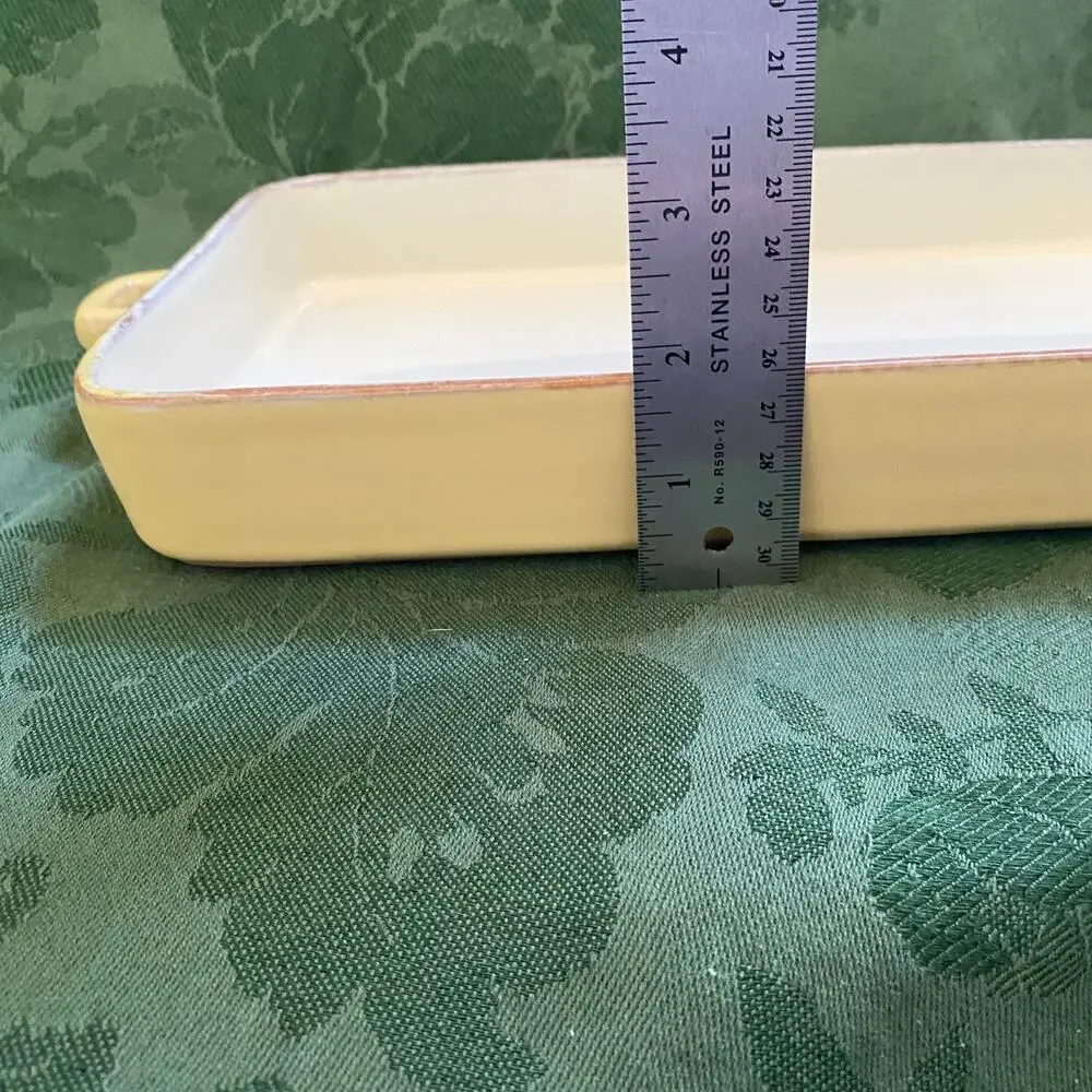 Vietri Terracotta Yellow Glaze Baking Casserole Pan 12